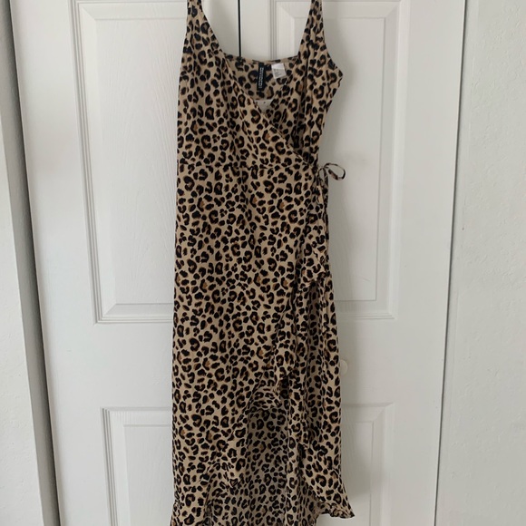 Cheetah Print Wrap Dress - Picture 1 of 3
